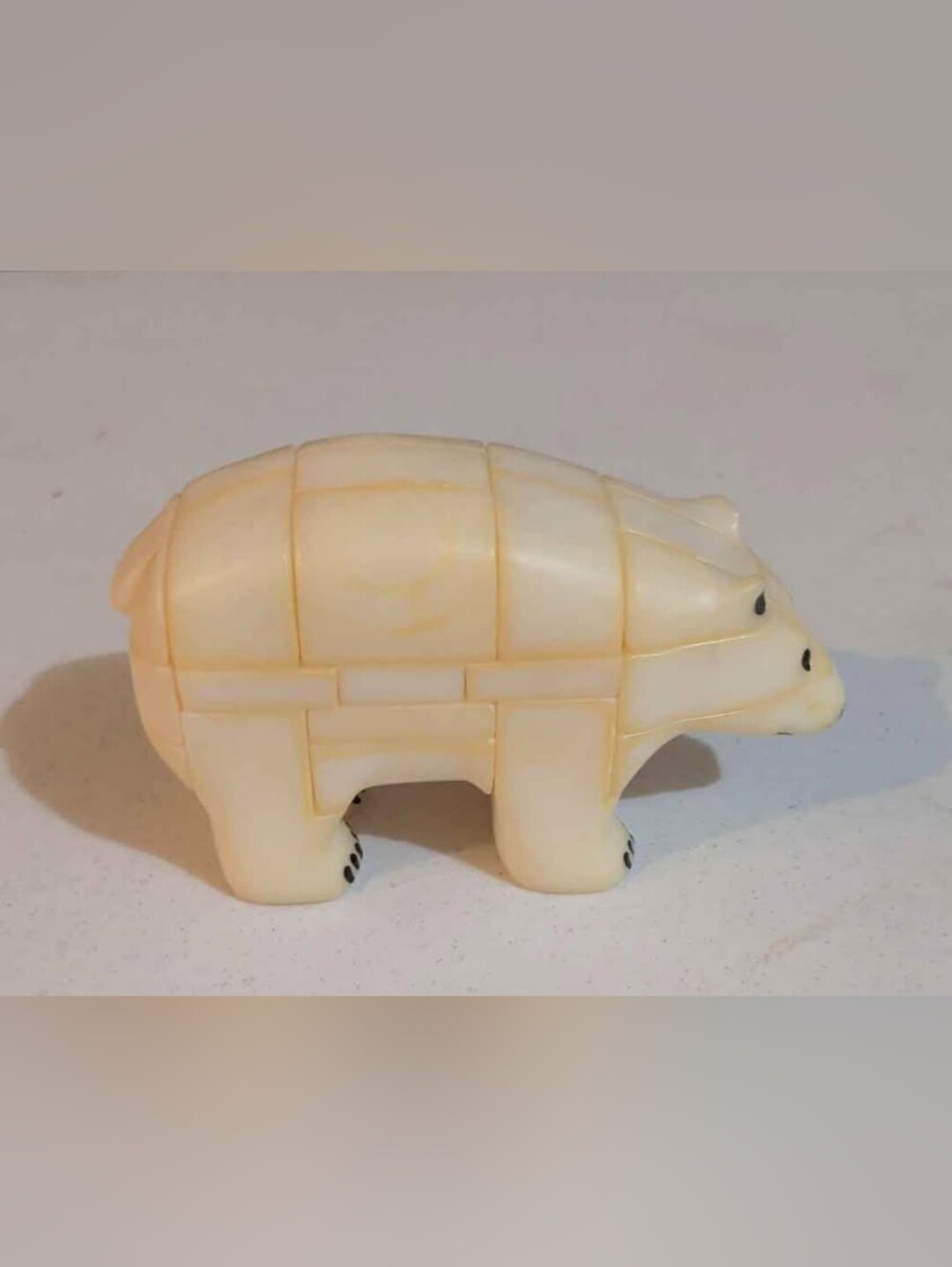 Vintage ANIPUZZLE 1986 PKR Corp USA Nahnook 3D Polar Bear Puzzle Figurine